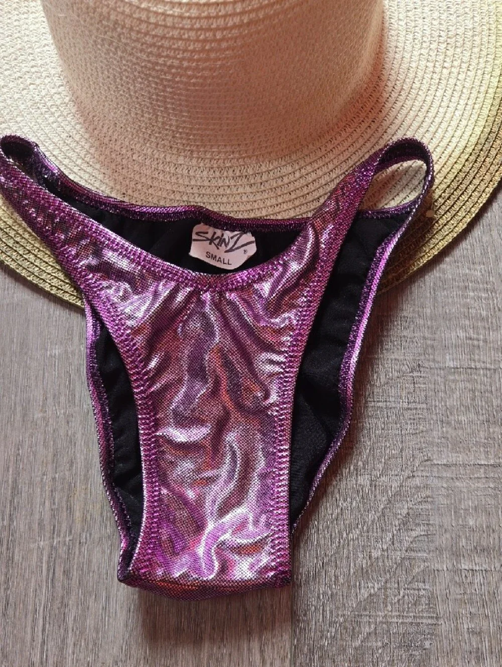 Skinz Metallic Purple/pink Bikini Set